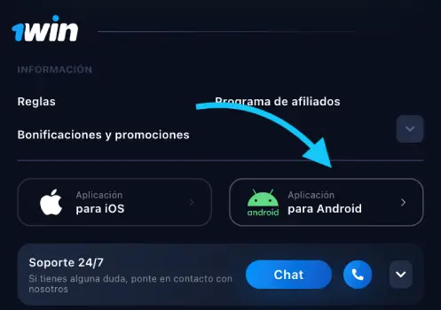 Cómo descargar Lucky Jet en el sitio web de 1Win